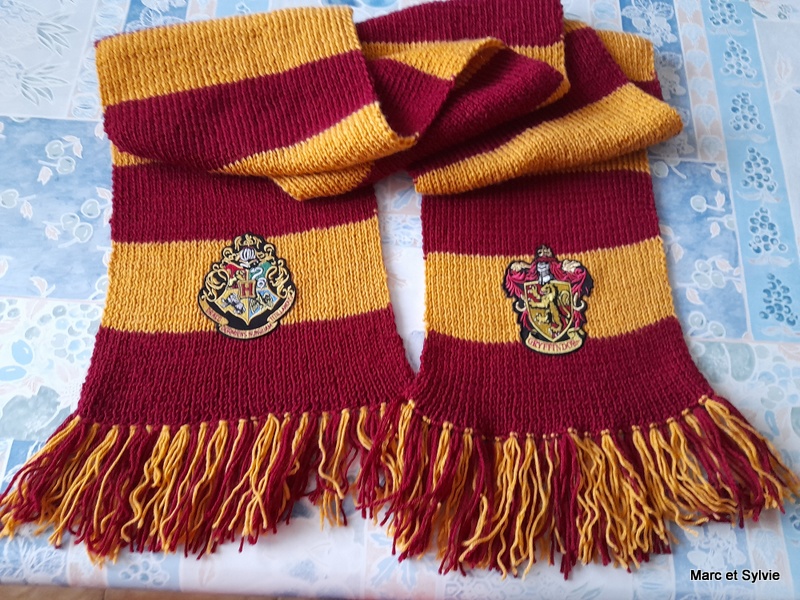 modèle tricot echarpe gryffondor  Tricot harry potter, Tricot, Modele  tricot