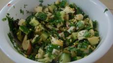 Salade Pommes, Concombre aux Haricots Moong (Indien)