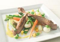 Aiguillettes de Canard aux pices Douces en Cocotte de Lgumes