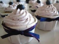 Blueberry \'n\' cream cupcakes (ou cupcakes à la myrtille)