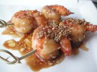 Brochettes de Crevettes au Caramel