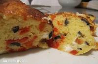 Cake Poivron, Feta et Olives