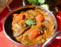 Champignons Frais, Sauce Curry (Indien)