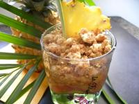 Crumble Papaye-Ananas Flambs au Rhum Charrette