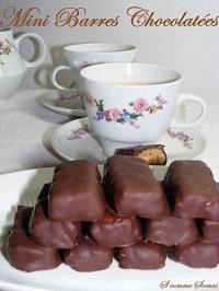 Mini Barres chocolates aux Gavottes et Cacahutes