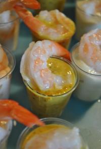 Mini-Cocktails de Crevettes Sauce Cari et Erable