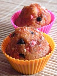 Petits Muffins aux Ppites de Chocolat et Pralines Roses