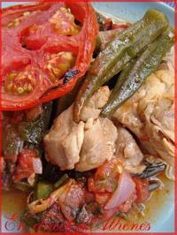 Poulet aux Bamies ou Gombos (Grec)