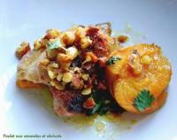 Poulet Rti aux Amandes et aux Abricots