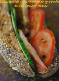 Sandwichs aux Rougets Grills et au Curry Vert 