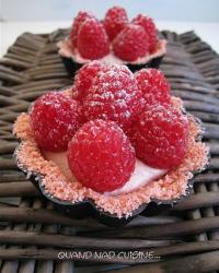 Tartelettes Roses aux Framboises et Crme de Mascarpone