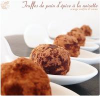 Truffes de Pain dEpice  la Noisette, Ecorces dOrange Confites et Cacao