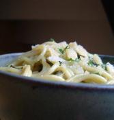 Pasta  la crme de courgettes