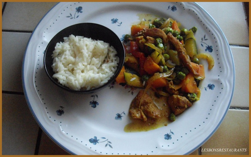 minc de Poulet et Lgumes au Wok