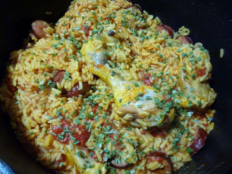 JAMBALAYA POULET SAUCISSES FUMES CREVETTES