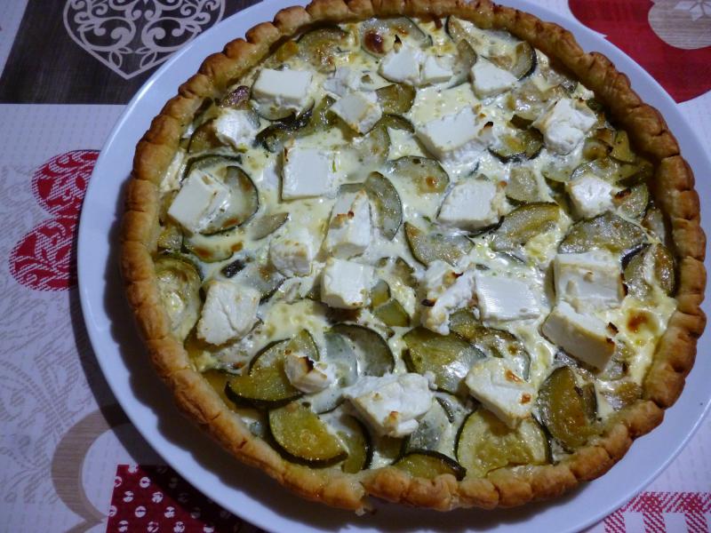 TARTE COURGETTES CHVRE