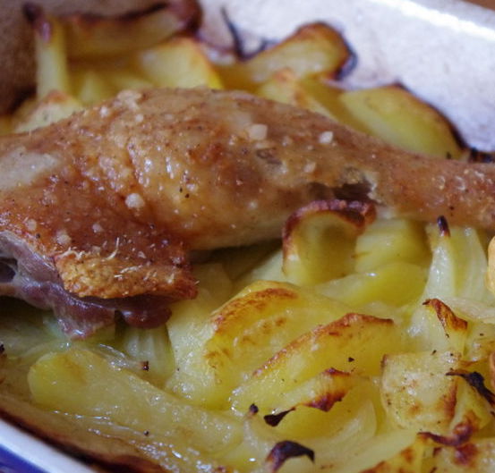 Cuisse de canard au grattin dauphinois 