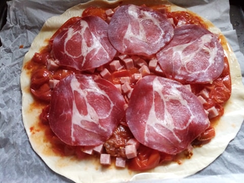 pizza  ma faon et pancetta