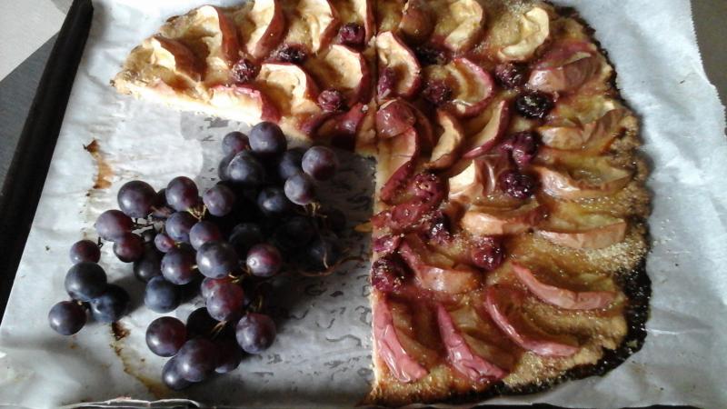 Tarte raisin pommes