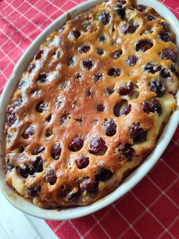 Clafoutis aux raisins muscat de Laurent Mariotte.