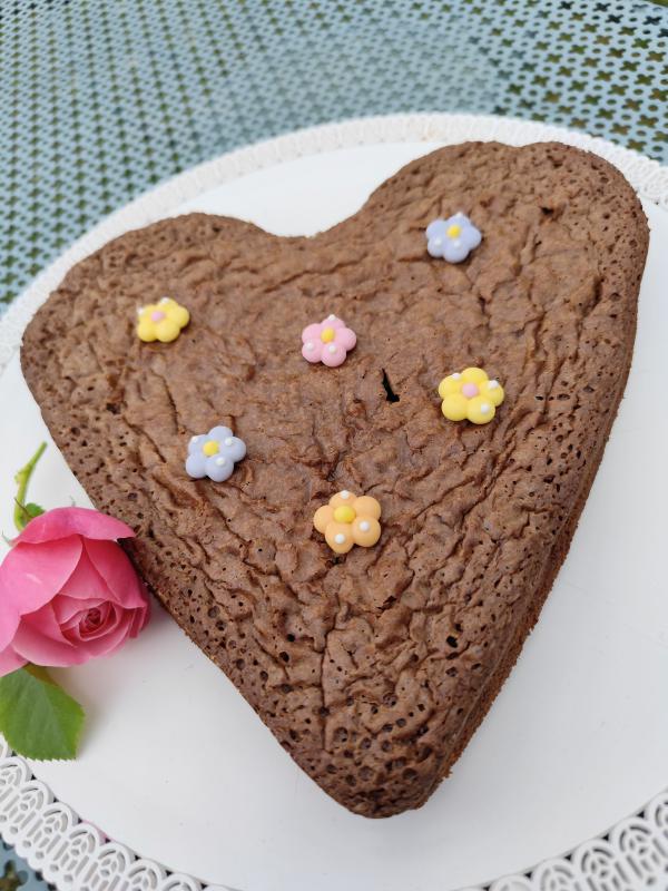 Gteau fondant aux 2 chocolats; faon gteau Baulois.