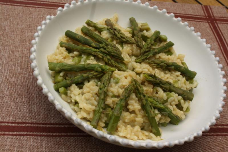 Risotto aux asperges vertes.