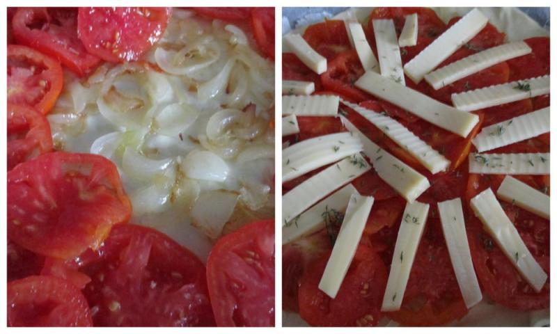 Tartes aux tomates et fromage.