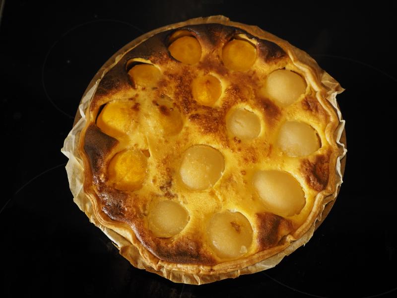 Tarte abricots poires