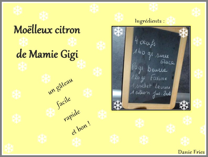 MOELLEUX CITRON DE MAMIE GIGI