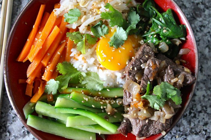  Bibimbap coren  un arc-en-ciel de lgumes !