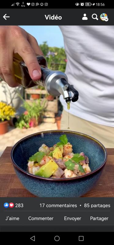 Ceviche de poisson marins, sauce lche tigre ( la pruvienne )......... 