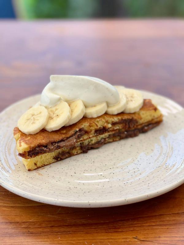 Vous craquez pour mes pancakes au chocolat et  la banane ?