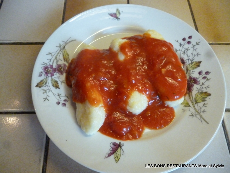 ATELIER  CUISINE-Quenelles de Pommes de Terre et sa Fondue de Tomates