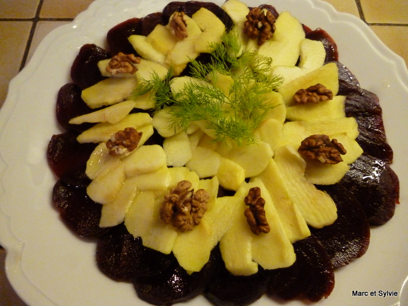 CARPACCIO de BETTERAVES et POMMES