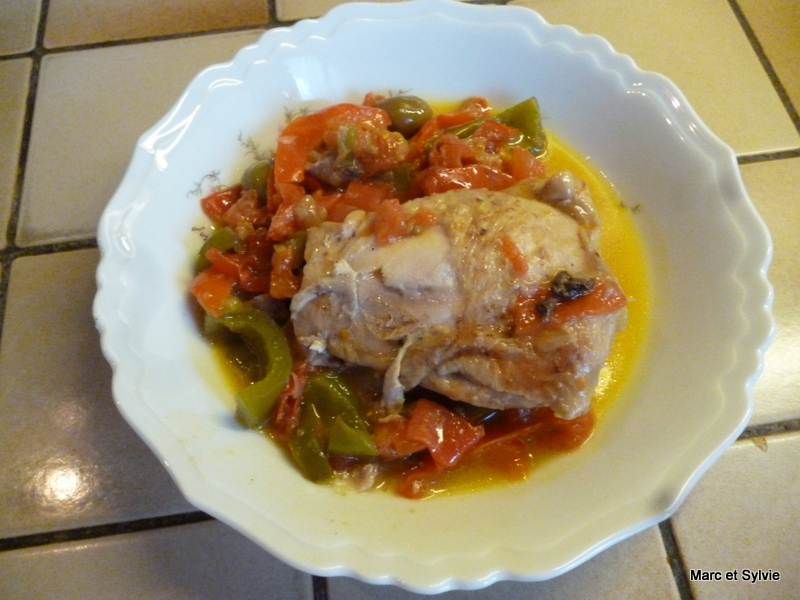 CUISSES DE POULET AUX LGUMES DU SOLEIL