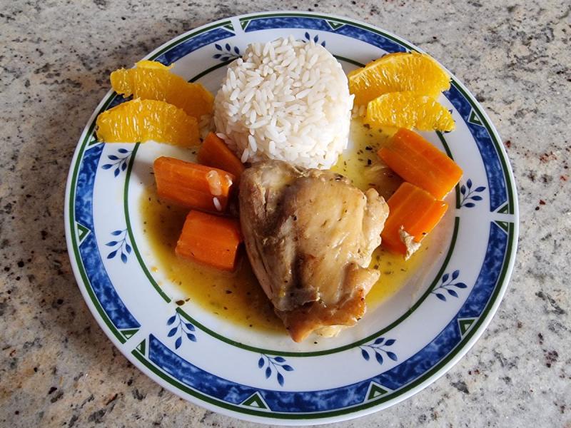 Cuisses de poulet sauce � l\'orange