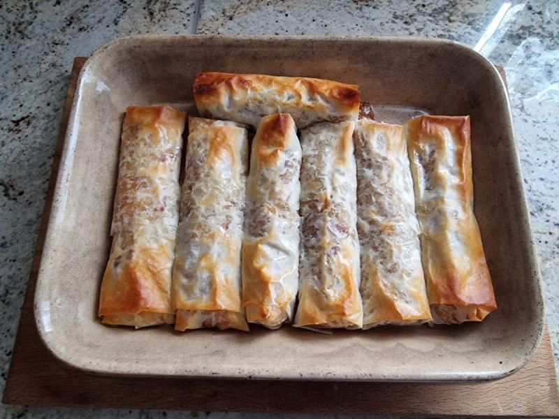 Filo-nems poires et fromage de chvre