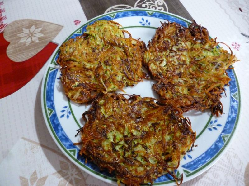 GALETTES DE COURGETTES AU SAINT-AGUR