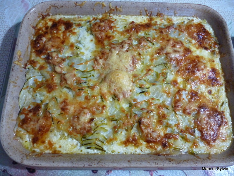 GRATIN COURGETTES POMMES DE TERRE et FETA