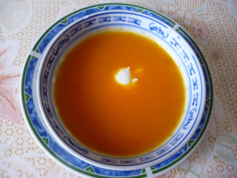 POTAGE POTIMARRON POMMES DE TERRE CAROTTES et GINGEMBRE