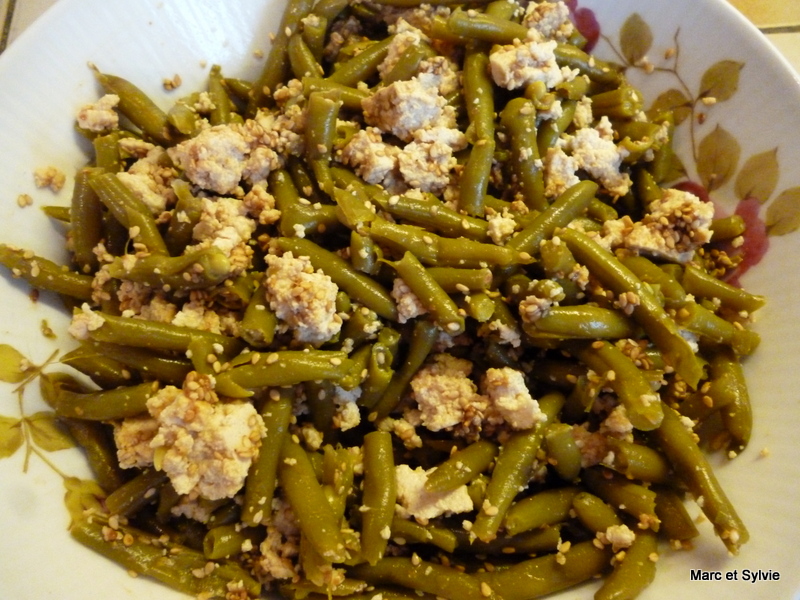 SALADE DE HARICOTS VERTS AU TOFU