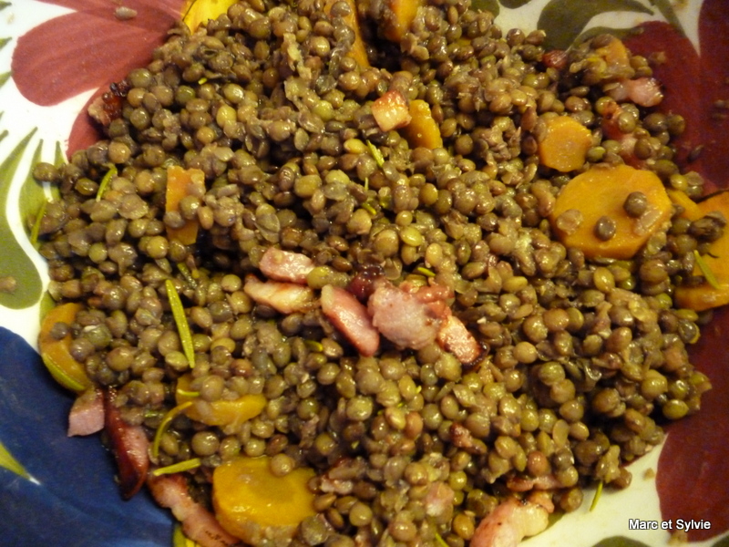 SALADE DE LENTILLES AUX LARDONS