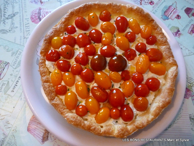 TARTE AUX TOMATES CERISES ET CRME DE MASCARPONE