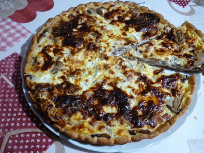 TARTE JAMBON CHAMPIGNONS \