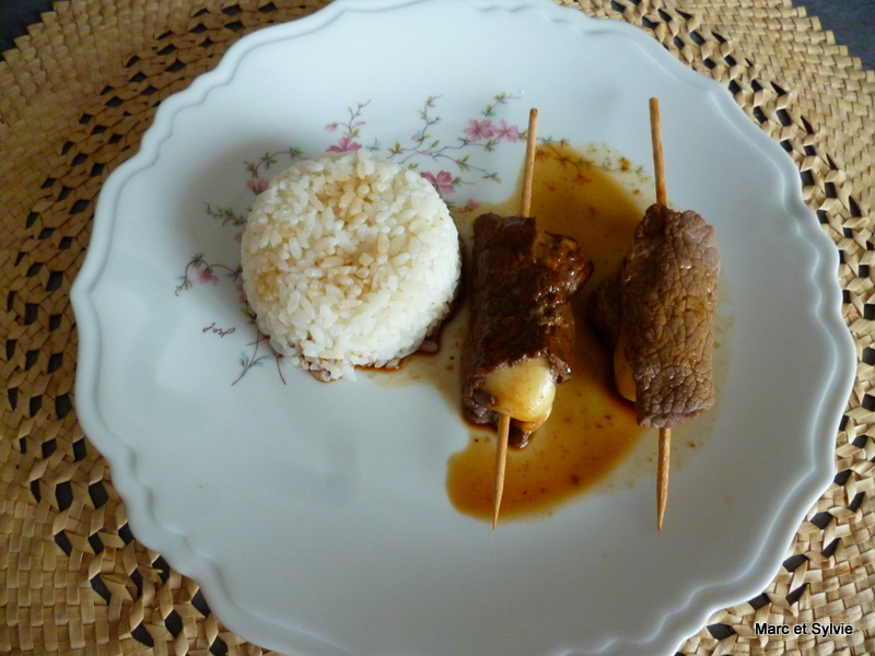 YAKITORI DE BOEUF AU FROMAGE de Laurent Mariotte