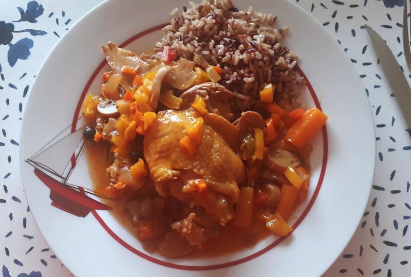 Poulet fermier fa�on Tha�