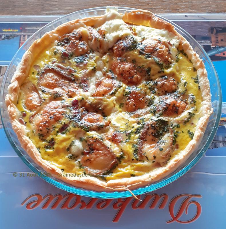 Tarte aux lardons et pav de Wissant