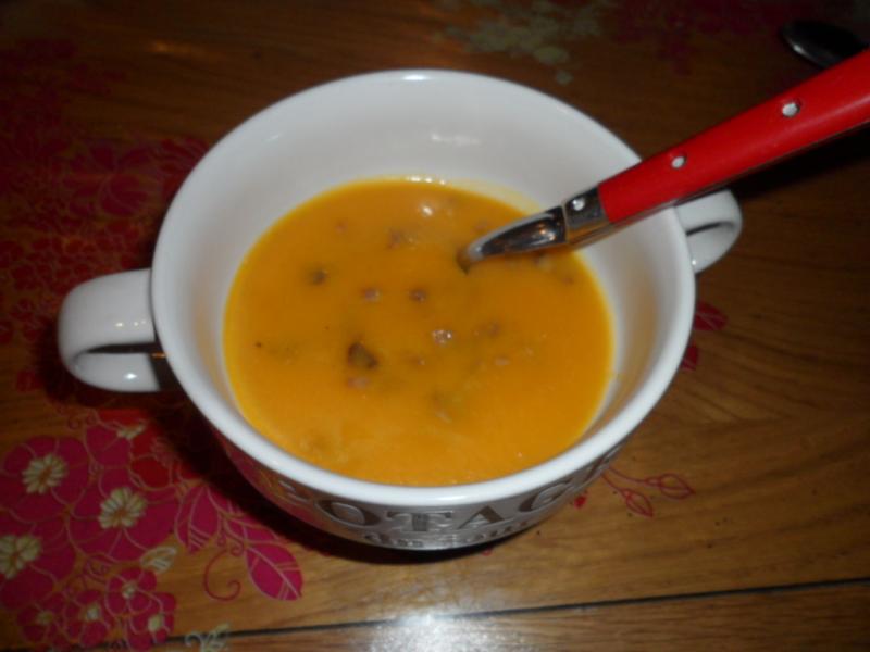 soupe potimarron, carottes