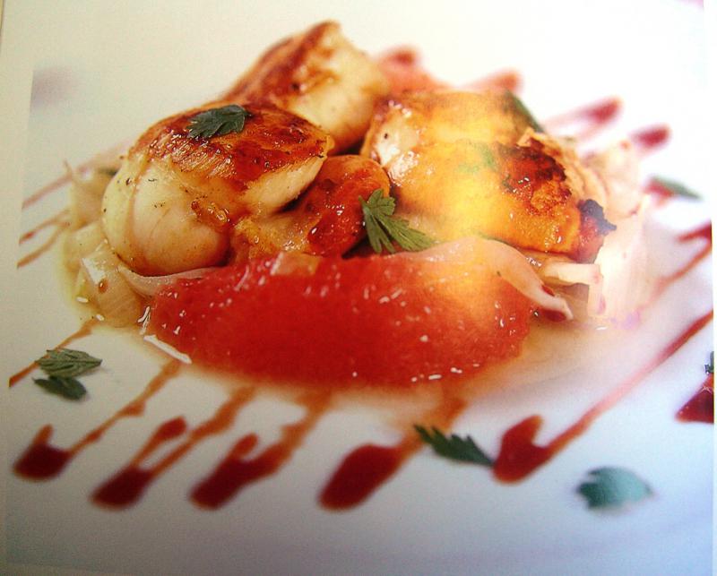 Coquilles St.Jacques fruites.