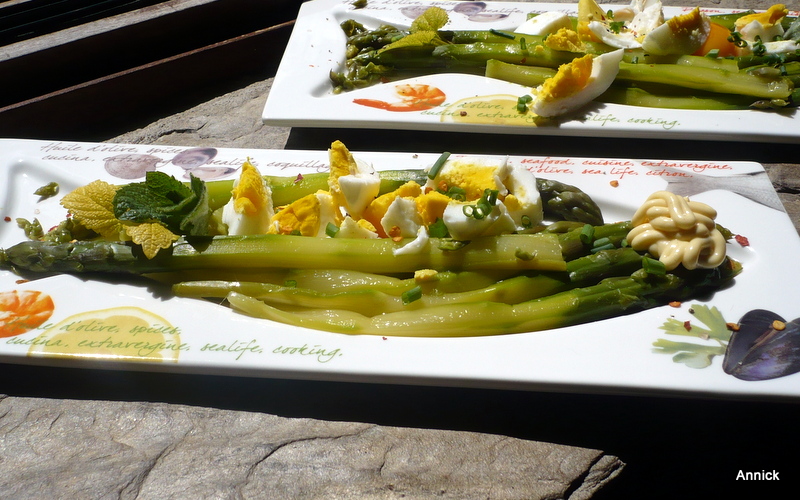 Asperges verte, ufs frais du jour.